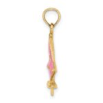 14K Pink Enameled Windsail Surf Board Charm - Image 2