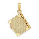 14K Enameled 3-D Moveable MY LOVE STORY Book Pendant - Image 3