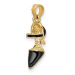14K 3-D Black Enamel Closed Toe High Heel Charm - Image 3