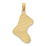 14K Enamel HO HO HO Christmas Stocking Charm - Image 4