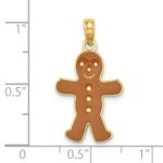 14K 3-D Enameled Gingerbread Man Charm - Image 3