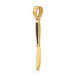 14K 3-D Black Enameled Table Knife Charm - Image 5