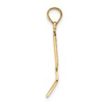 14K 3-D Black Enameled Table Fork Charm - Image 2