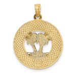 14K Enameled SARASOTA Circle Palm Tree Charm - Image 4