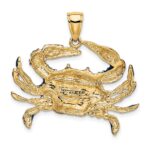 14K Large Blue Enamel Crab Charm - Image 3