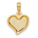 14K Polished Teardrop Heart Charm - Image 4