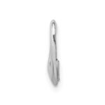 14K White Gold 2-D Floating Heart Charm - Image 2
