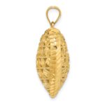 14K 3-D Filigree Diamond-cut Puffed Heart Pendant - Image 2