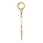 14K Flat Textured PEACE Sign Charm - Image 2