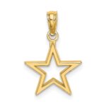 14K Cut-out Star Charm