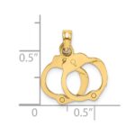 14K 2-Piece Handcuffs Charm - Image 3