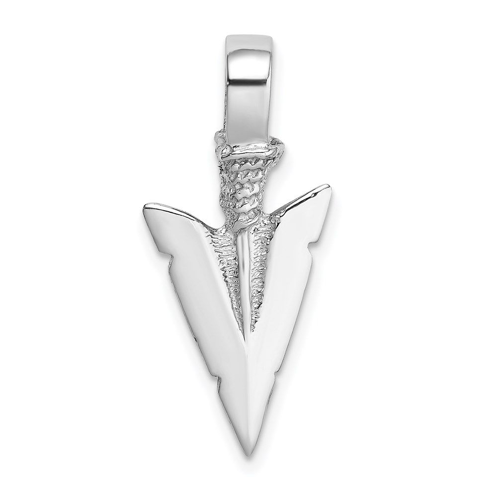 K7165W.jpg 14K White Gold 3-D Arrowhead Charm - Image 1