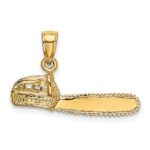 14K 3-D Small Chain Saw Charm - Image 4