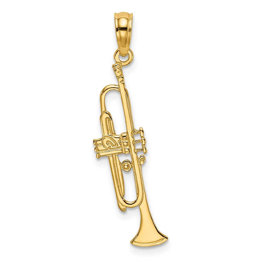 K7184.jpg 14K Polished Trumpet Charm - Image 1