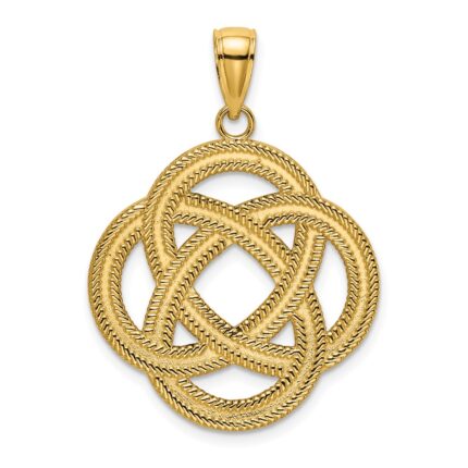 14K Large Celtic Eternity Knot Circle Charm