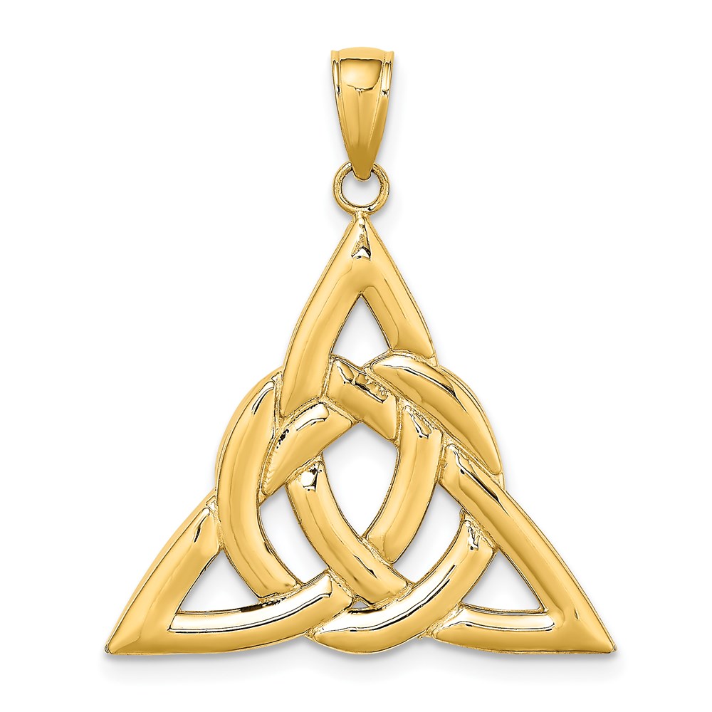 K7208.jpg 14K Polished Large Celtic Trinity Knot Charm - Image 1