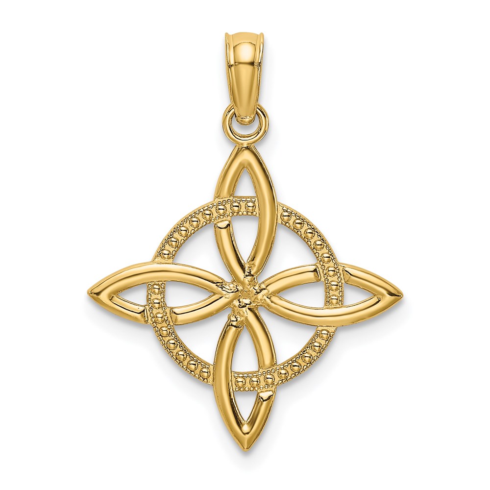 K7223.jpg 14k Small Celtic Eternity Knot Charm - Image 1