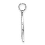 14k White Gold Celtic Trinity Knot Charm - Image 2