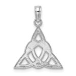 14k White Gold Celtic Trinity Knot Charm - Image 4