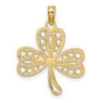 14K Filigree 3-Leaf Clover Charm - Image 3