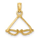 14K 3-D Polished Butterfly Sunglasses Charm - Image 4