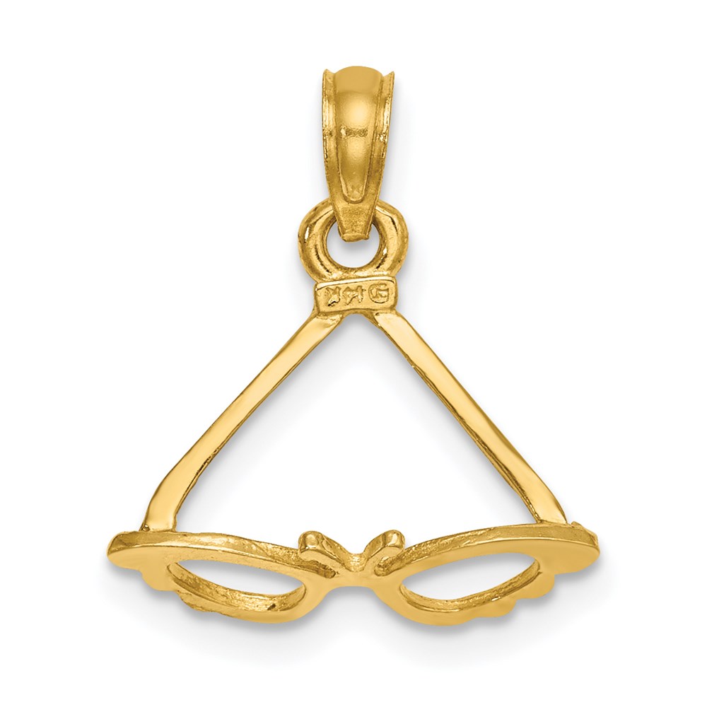 K7245.jpg 14K 3-D Polished Butterfly Sunglasses Charm - Image 1