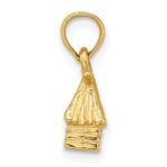 14K 3-D Bungalow Island Hut Charm - Image 2