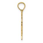 14K Polished Textured GOD BLESS AMERICA Flag Charm - Image 2