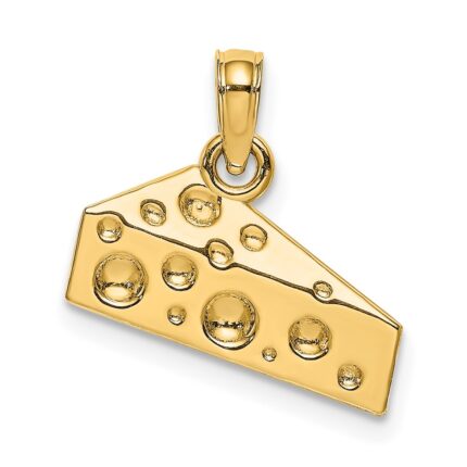 14K Cheese Wedge Charm
