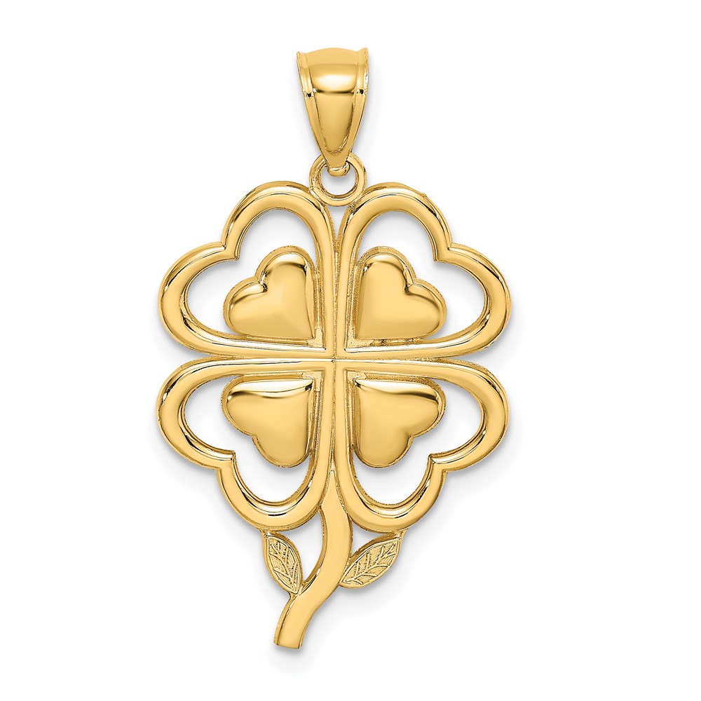 K7285.jpg 14K 4-Leaf Clover Charm - Image 1