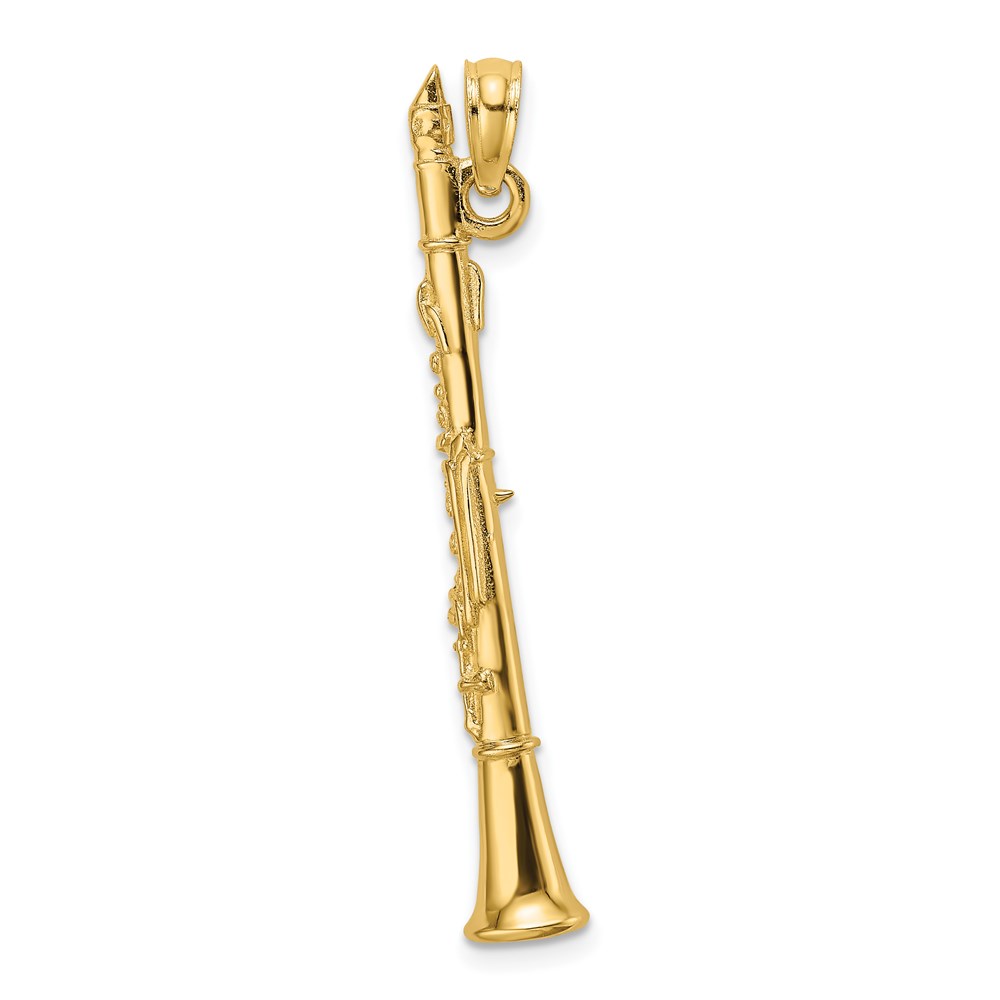 K7290.jpg 14K 3-D Clarinet Charm - Image 1