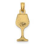 14K Wine Glass Charm - Image 4