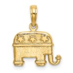 14K 3-D Textured Republican Elephant Charm - Image 4