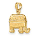 14K 3-D Textured Republican Elephant Charm - Image 5