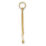 14K 3-D Leaf Rake Garden Tool Charm - Image 2