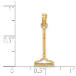 14K 3-D Landscape Rake Garden Tool Charm - Image 3