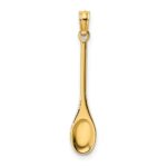 14K Polished 3-D Spoon Charm