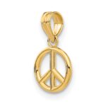 14K 3-D Peace Symbol Charm - Image 5