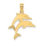14K Double Dolphins Charm