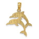 14K Double Dolphins Charm - Image 4