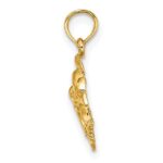 14K Polished 2-D Mini Double Dolphins Charm - Image 2
