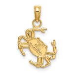 14K Small Polished Crab Charm - Image 3