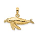 14K 2-D Humpback Whale Charm