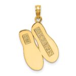 14K 3-D Large SEA ISLE Double Flip-flop Charm - Image 4