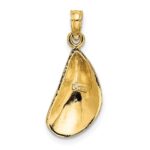 14K Polished Mussel Shell Charm - Image 4