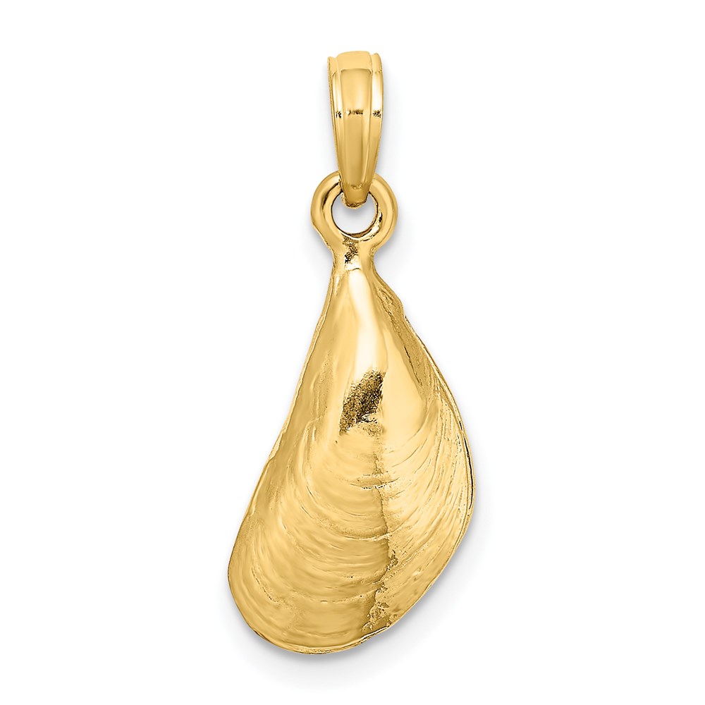 K7452.jpg 14K 3-D Polished Mussel Shell Charm - Image 1