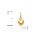 14K Polished 3-D Puffed Heart Charm - Image 3