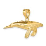 14K 3-D Textured Underside Humpback Whale Charm - Image 4