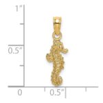 14K 3-D Mini Seahorse Charm - Image 3