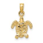 14K 3-D Mini Sea Turtle Charm - Image 4